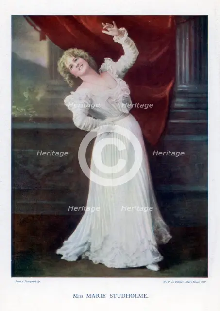 Marie Studholme, English theatre actress, 1901.Artist: W&D Downey