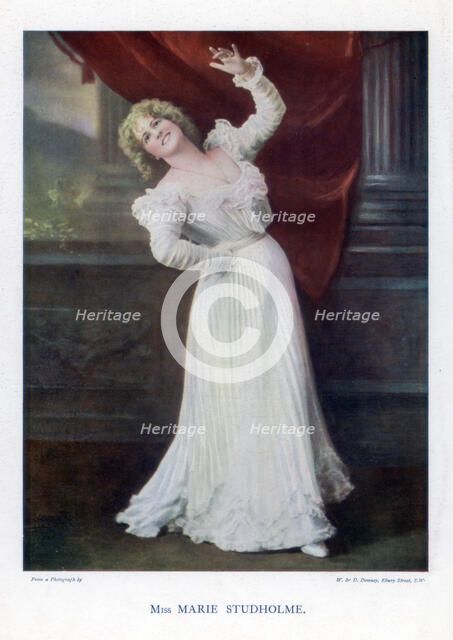 Marie Studholme, English theatre actress, 1901.Artist: W&D Downey