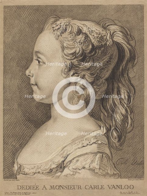 Marie-Rosalie Vanloo, c. 1764. Creator: Louis Marin Bonnet.