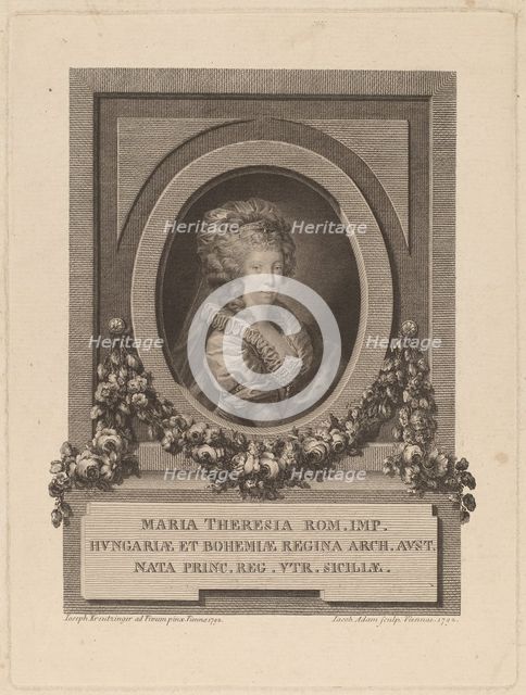 Marie-Thérèse, Holy Roman Empress, 1792. Creator: Jacob Adam.
