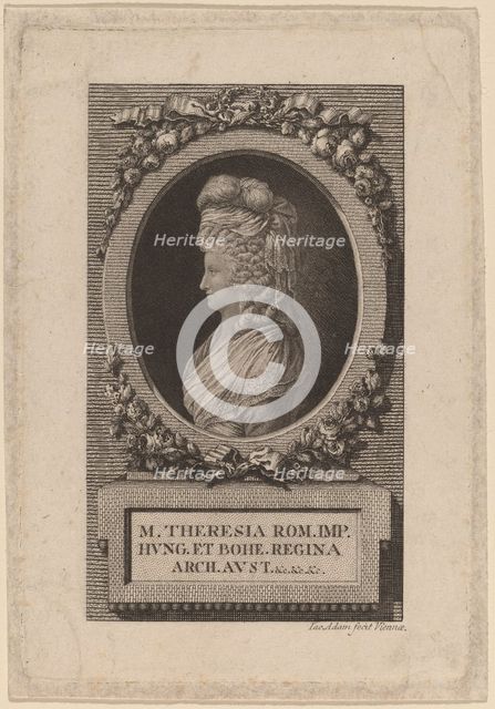 Marie-Thérèse, Holy Roman Empress. Creator: Jacob Adam.
