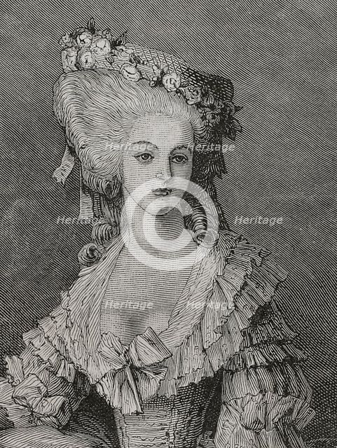 Marie Thérèse Louise of Savoy, (1749-1792), Princess de Lamballe, French aristocrat, 1876.  Creator: Unknown.