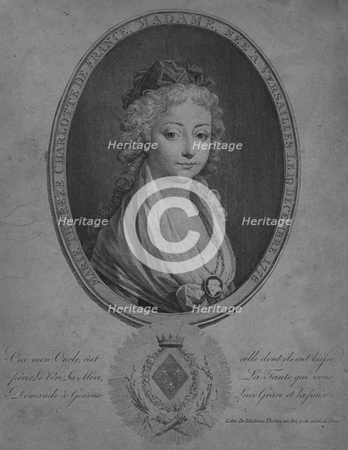 Marie Therese of Angouleme, Duchesse de Bourbon, early 19th century? Creator: Unknown.