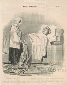 Mariez-vous donc! vieux Grigou..., 19th century. Creator: Honore Daumier