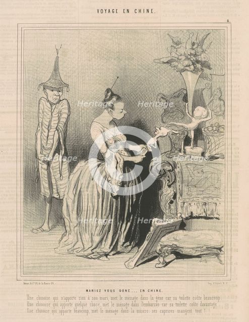Mariez-vous donc ... en chine, 19th century. Creator: Honore Daumier.