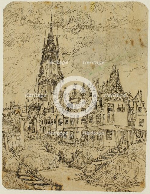 Maritime Village, n.d. Creator: Rodolphe Bresdin.