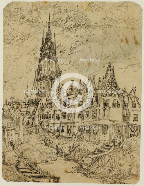 Maritime Village, n.d. Creator: Rodolphe Bresdin.