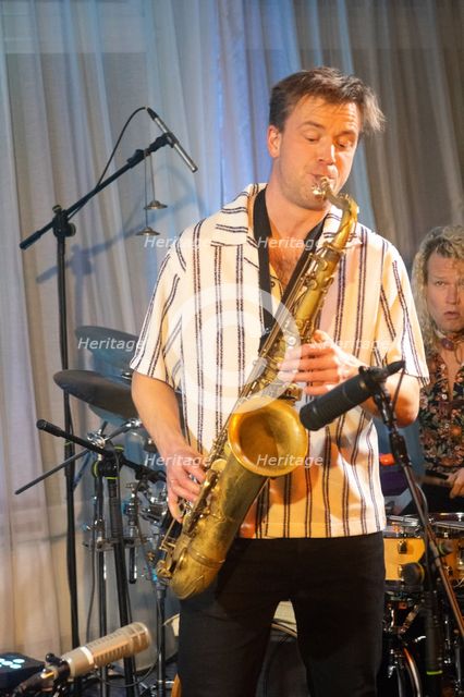 Marius Neset, Marius Neset Quartet, Watermill Jazz Club, Dorking, Surrey, Mar 2026. Creator: Brian O'Connor.