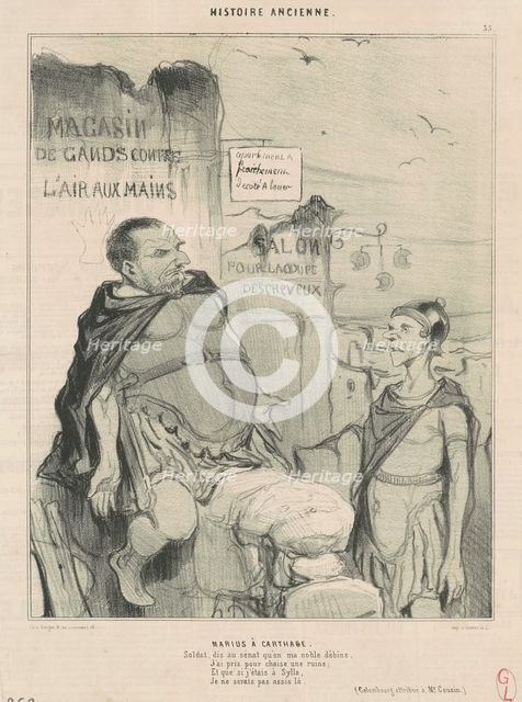 Marius à Carthage, 19th century. Creator: Honore Daumier.