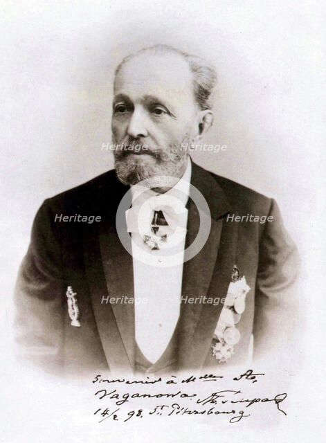 Marius Petipa, Russian ballet dancer and choreographer, 1898. Artist: Anon