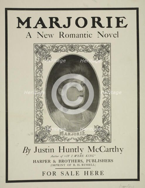 Marjorie a new romantic novel, c1895 - 1911. Creator: Unknown.