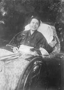 Marjorie Mahr in wheel chair, 1910. Creator: Bain News Service