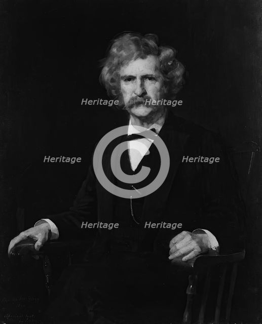 Mark Twain, 1890. Creator: Charles Noel Flagg.