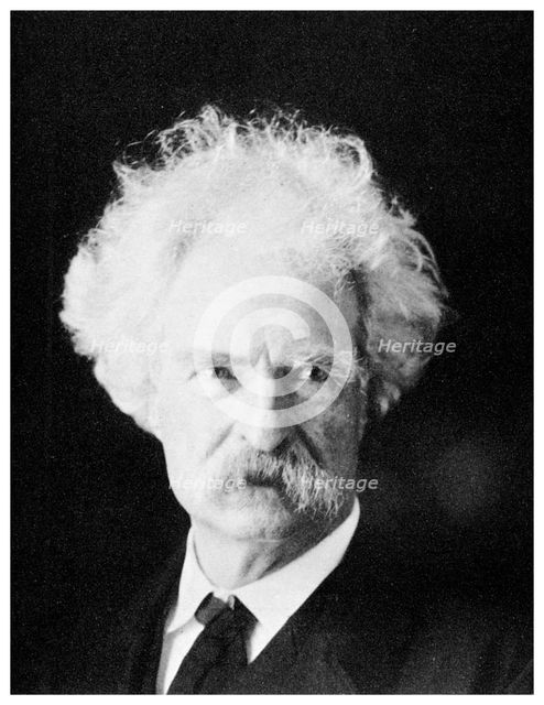 Mark Twain, American novelist, in his later years, c1890s (1955). Artist: Unknown