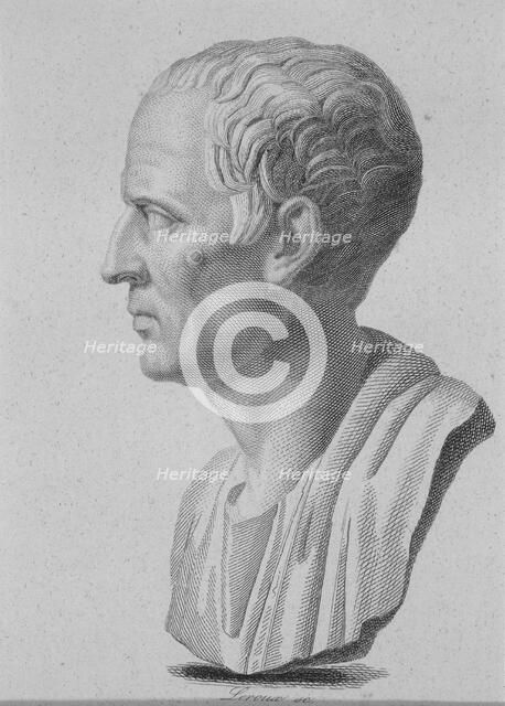 Mark Tulio Cicerón (106-43 BC), orator, writer, politician and philosopher, engraving, 1840.