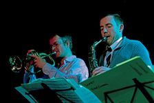 Mark Armstrong and Sam Mayne, Bull's Head, Barnes, London, 2014. Artist: Brian O'Connor