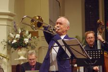 Mark Bassey, Josephine Davies Mark Bassey Sextet, St Andrews Church, Hove, East Sussex, 14 Oct 2022. Creator: Brian O'Connor