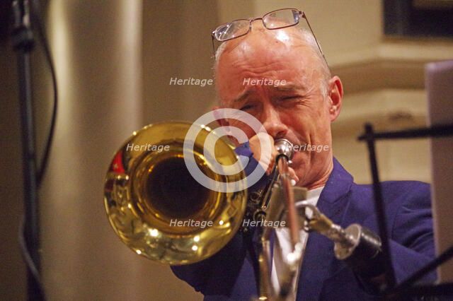 Mark Bassey, Josephine Davies Mark Bassey Sextet, St Andrews Church, Hove, East Sussex, 14 Oct 2022. Creator: Brian O'Connor.