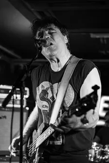Mark Burgess, The Chameleons live at the Boileroom, Guildford, Surrey, July 2023. Creator: Annapaola Marchesani