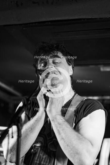 Mark Burgess, The Chameleons live at the Boileroom, Guildford, Surrey, July 2023. Creator: Annapaola Marchesani.