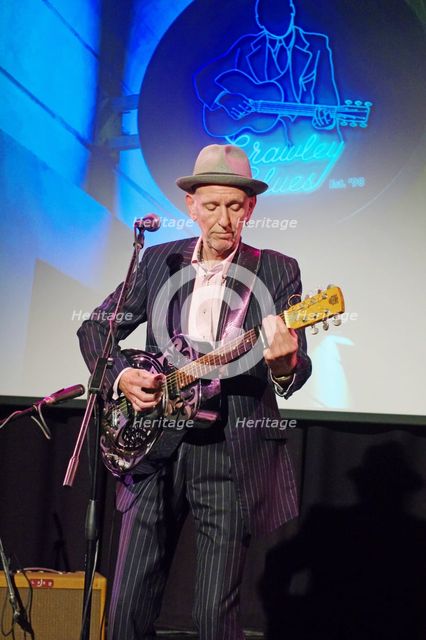Mark Flanagan, Crawley Blues Club, Hawth, Crawley, West Sussex, 28 Sept 2019. Creator: Brian O'Connor.