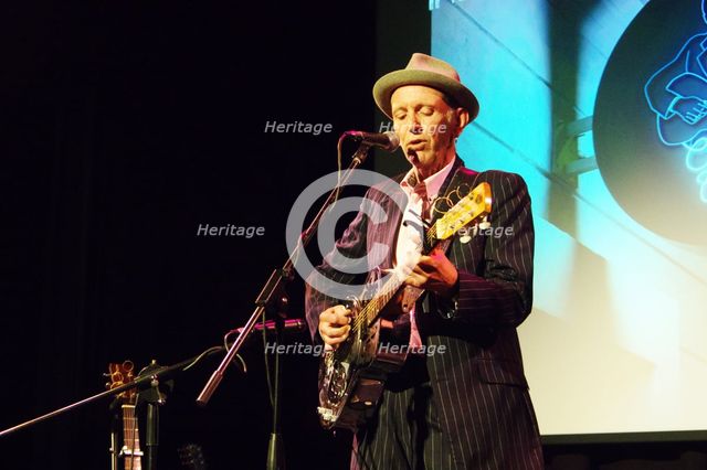 Mark Flanagan, Crawley Blues Club, Hawth, Crawley, West Sussex, 28 Sept 2019. Creator: Brian O'Connor.