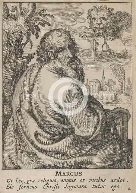 Mark, from The Four Evangelists, 1610-20. Creator: Petrus Feddes.