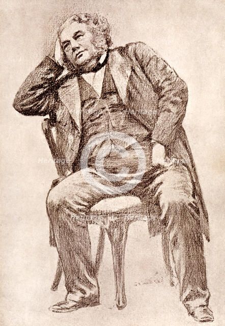 Mark Lemon, 19th century editor of Punch magazine, (1909).Artist: William Henry Margetson