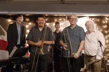 Mark Nightingale Quintet, Splash Point Jazz, The Fishermans Eastbourne, 30th June 2021. Creator: Brian O'Connor