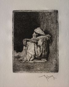 Marocain assis. Creator: Mariano Fortuny y Carbó (Spanish, 1838-1874)