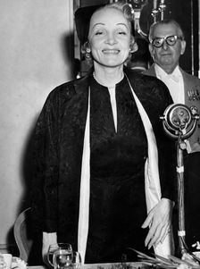 Marlene Dietrich (1901-1992), German born actress, 1955. Creator: Unknown