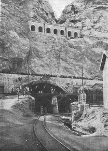 Marseille en Fete; L'entrée Sud du tunnel de Rove : au-dessus, un viaduc de la ligne..., c1916. Creator: Unknown
