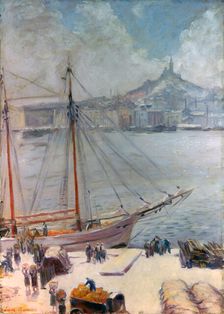 Marseille Quay 1929. Artist: Emile Bernard