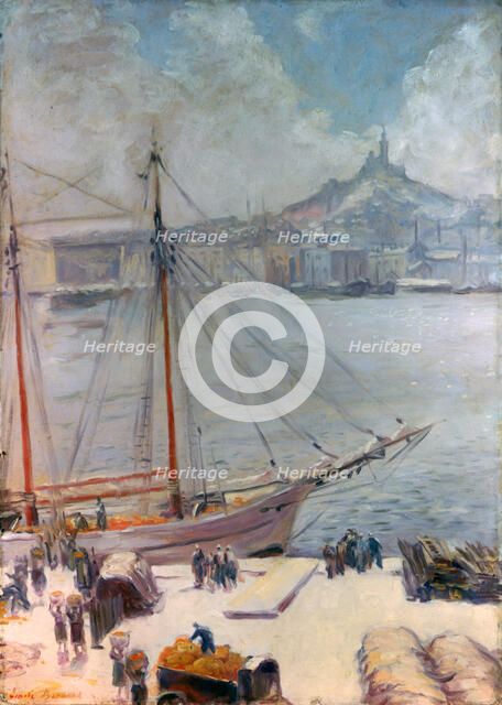 'Marseille Quay', 1929. Artist: Emile Bernard