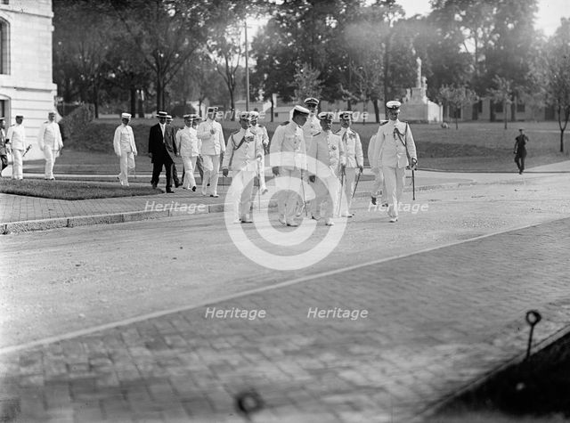 Marshal-Admiral...Togo Heihachiro and Captain John H. Gibbons, U.S.Navy, Annapolis, Maryland, 1911. Creator: Harris & Ewing.