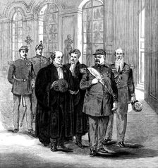 Marshal Bazaine going to his trial at the Grand Trianon, Versailles, 1873. Creator: Unknown