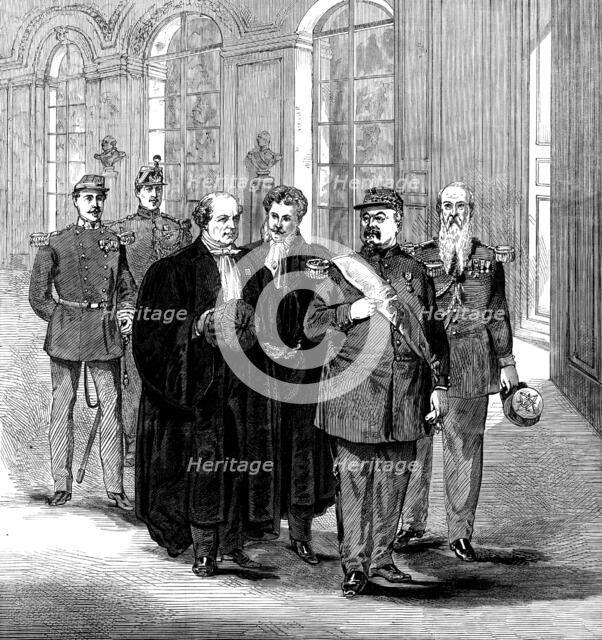 Marshal Bazaine going to his trial at the Grand Trianon, Versailles, 1873. Creator: Unknown.