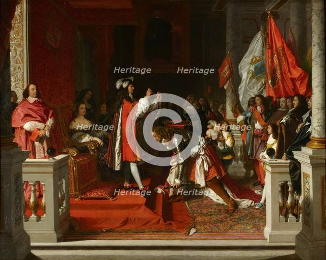 Marshal Berwick receiving from the King Philip V of Spain the Order of the Golden Fleece. Creator: Ingres, Jean Auguste Dominique (1780-1867).