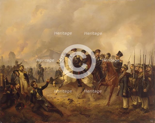 Marshal Blucher on the Battlefield, 1841. Creator: Ludwig Elsholtz.