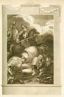 Marshal Blucher at the Battle of Ligny, June 16, 1815 1816. Creator: Unknown