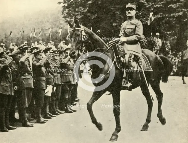 Marshal Foch at the Victory Day Procession, London, 19 July 1919, (c1920). Creator: Unknown.