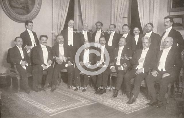 'Marshal Hermes da Fonseca with his Secretaries of State and Advisers', 1914. Creator: Unknown.