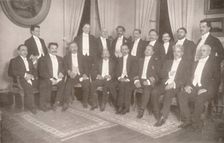 Marshal Hermes da Fonseca with his Secretaries of State and Advisers 1914. Creator: Unknown