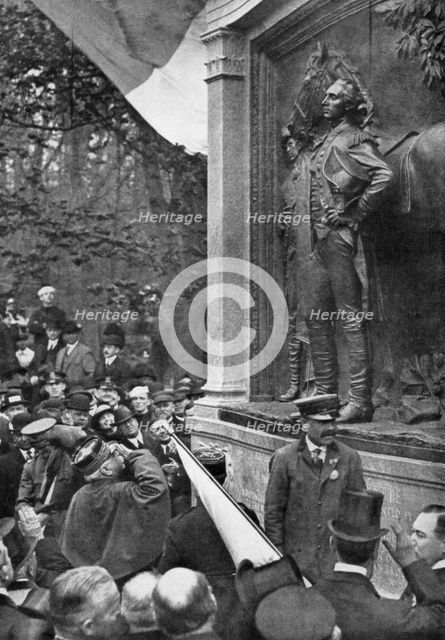 Marshal Joffre's tribute to the Marquis de Lafayette, Prospect Park, Brooklyn, New York, USA, 1917. Artist: Unknown