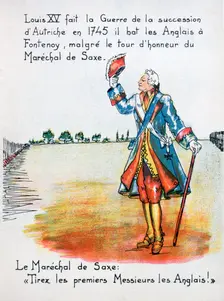 Marshal Maurice de Saxe, Battle of Fontenoy, 11 May 1745 (20th century)