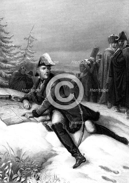 Marshal Ney, French soldier of the Napoleonic Wars, (19th century).Artist: Paul Girardet