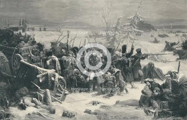 'Marshal Ney Sustaining The Rear-Guard of the Grand Army', 1812, (1896).  Artist: Henry Wolf.