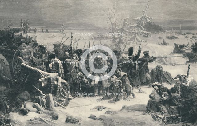 'Marshal Ney Sustaining The Rear-Guard of the Grand Army', 1812, (1896).  Artist: Henry Wolf.