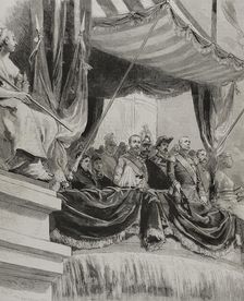 Marshal Patrice de Mac Mahon at the opening of the Paris Exposition on May 1, 1878. Creator: Unknown