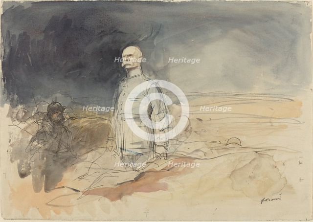 Marshal Pétain, c. 1914/1919. Creator: Jean Louis Forain.